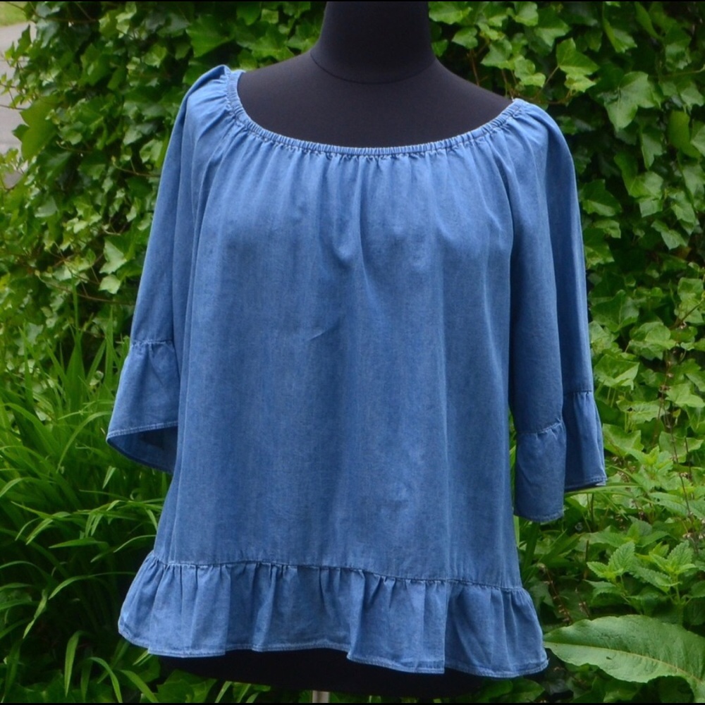 Angels Forever Young 2X 3X Off The Shoulder Blouse